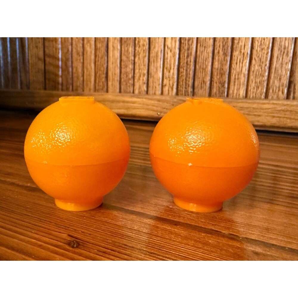 Vintage Orange Salt Pepper Shakers Retro Citrus Fruit Kitchen Decor Set
